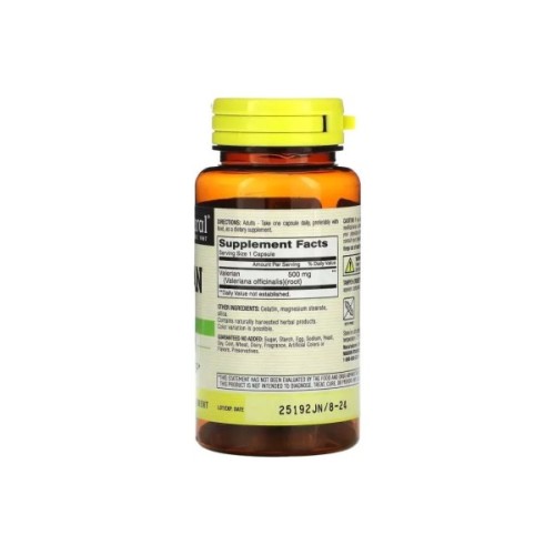 Трави Mason Natural Валеріана, 500 мг, Whole Herb Valerian, 60 капсул (MAV-11525)