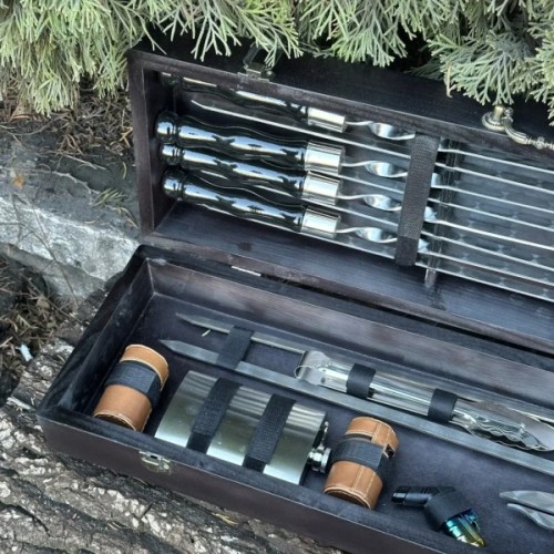 Набір для барбекю Metalzavod Мисливець чорний (PN-Myslyveс-BL)