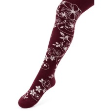 Колготки дитячі BNM з квітами (M0C0301-1213-5G-red)
