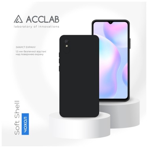 Чохол до мобільного телефона ACCLAB SoftShell Xiaomi Redmi 9A Black (1283126552991)