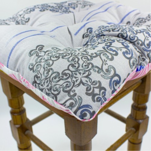 Подушка на стілець MirSon Бязь Принт 18-636 Rozalin 50х50 см (2200006277217)
