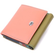 Гаманець ST Leather З натуральної шкіри Різнобарвний (19511)