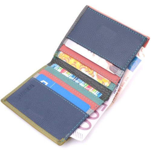 Гаманець ST Leather З натуральної шкіри Різнобарвний (19511)