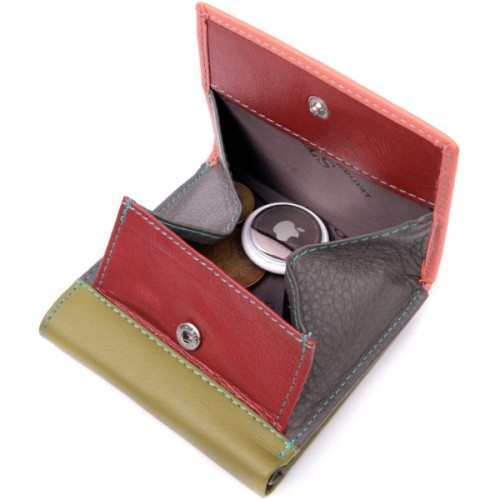 Гаманець ST Leather З натуральної шкіри Різнобарвний (19511)