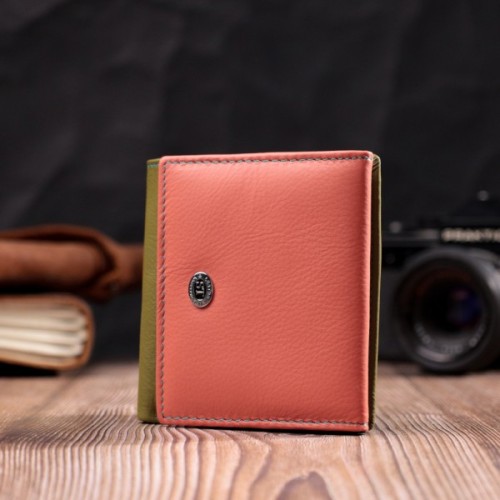 Гаманець ST Leather З натуральної шкіри Різнобарвний (19511)