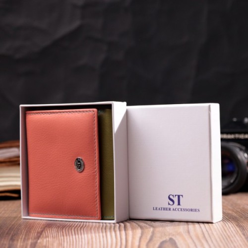 Гаманець ST Leather З натуральної шкіри Різнобарвний (19511)