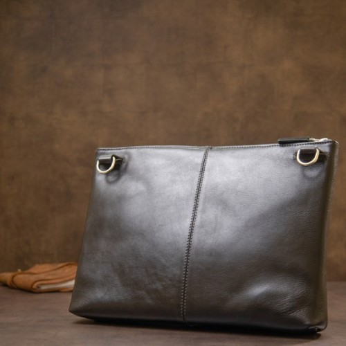 Сумка Grande Pelle Шкіряна чоловіча Чорна (11437)