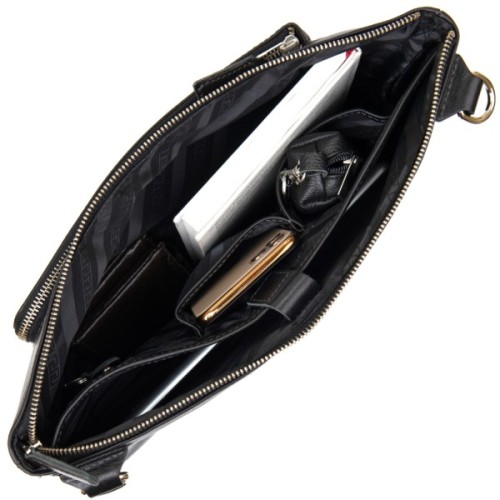 Сумка Grande Pelle Шкіряна чоловіча Чорна (11437)