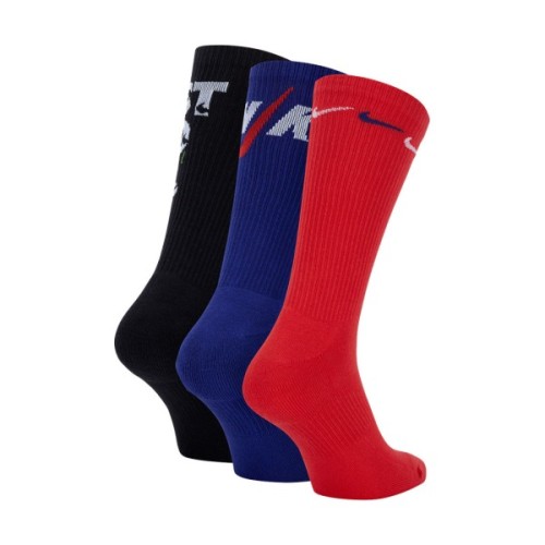 Шкарпетки Nike U NK EVERYDAY PLUS CUSH CREW DH3822-905 34-38 3 пари Чорний/Синій/Червонний (196148147346)