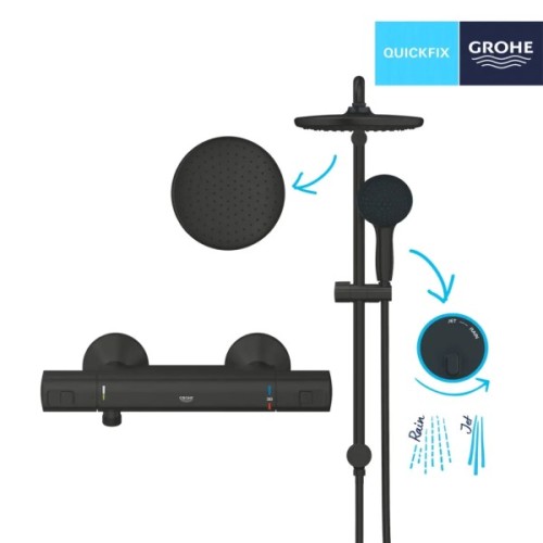 Душовий гарнітур Grohe QuickFix Start Black (UA303908T2)