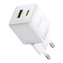 Зарядний пристрій Baseus 1xUSB-C 20W + 1xUSB white + cable USB-C to USB-C 60W 1.0m (P10111608213-01)