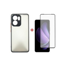 Чохол до мобільного телефона Dengos Oppo Reno 13F 4G Case Matte + 2 Glass (Black) (DG-CTG2P-21)