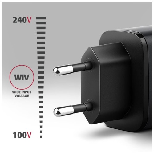 Зарядний пристрій AXAGON 1xUSB-C PD67W + 1xUSB QC4+ PPS gray (ACU-PQ67)