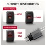 Зарядний пристрій AXAGON 1xUSB-C PD67W + 1xUSB QC4+ PPS gray (ACU-PQ67)