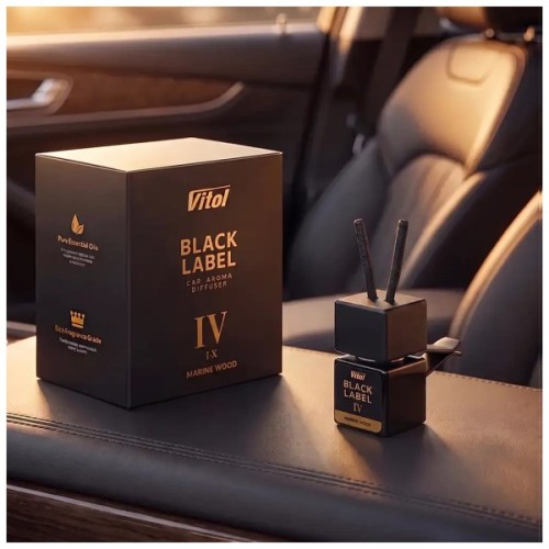 Ароматизатор для автомобіля Vitol Black Label Marine Wood 8мл (V230404)