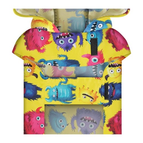 Дощовик для тварин WAUDOG Clothes Накидка з капюшоном Мохнаті монстри L (358-4050)