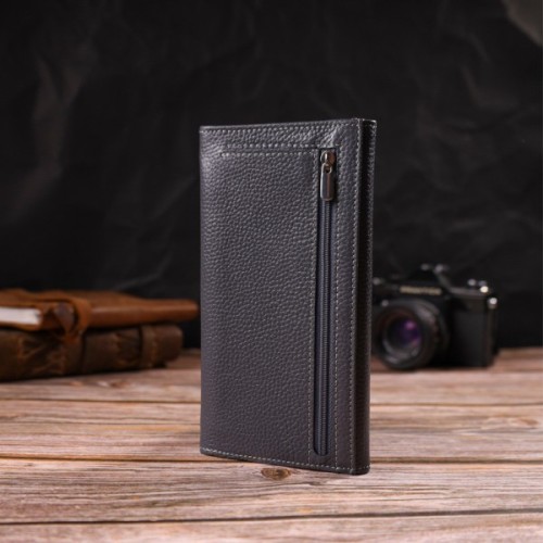 Гаманець Canpellini З натуральної шкіри Сірий (21821)