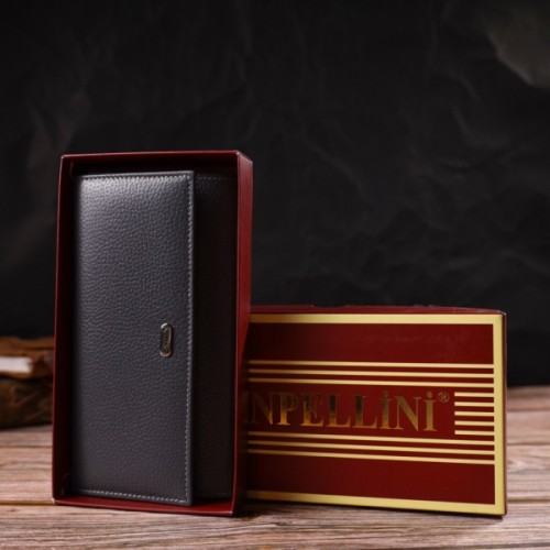 Гаманець Canpellini З натуральної шкіри Сірий (21821)