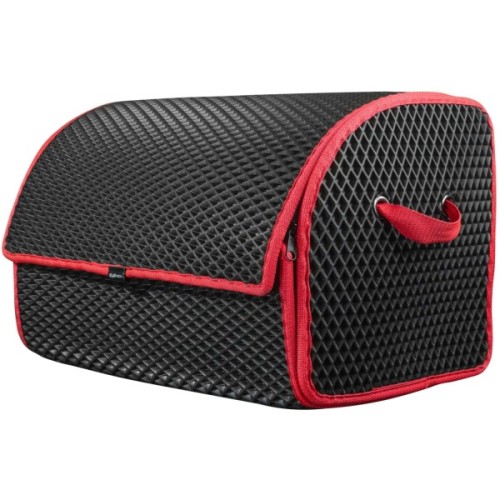 Сумка-органайзер EVAtech M-PRO 32x50x30 см. Ромб чорний з червоним кантом (BS13642OM3RBR)