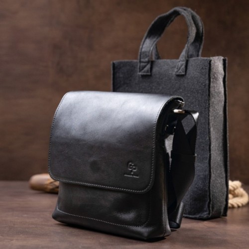 Сумка Grande Pelle У гладкій шкірі Чорна (11333)