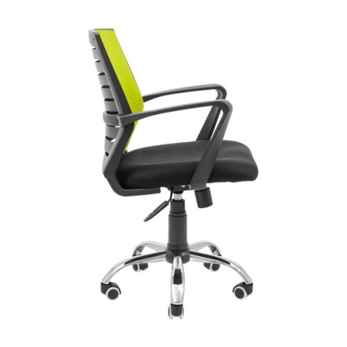 Офісне крісло Richman Флеш Ю Хром М-1 (Tilt) Сітка чорна + зелена (ADD0003067)
