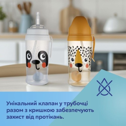 Поїльник-непроливайка Canpol babies BabiesBoo непроливайка з трубочкою і обтяжувачем, панда (56/510_whi)