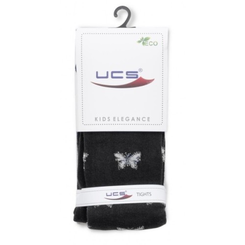 Колготки дитячі UCS Socks з метеликами (M0C0301-2110-5G-black)