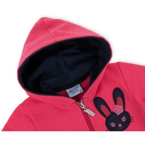 Спортивний костюм дитячий Breeze на блискавці з зайчиком (9617-92G-coral)