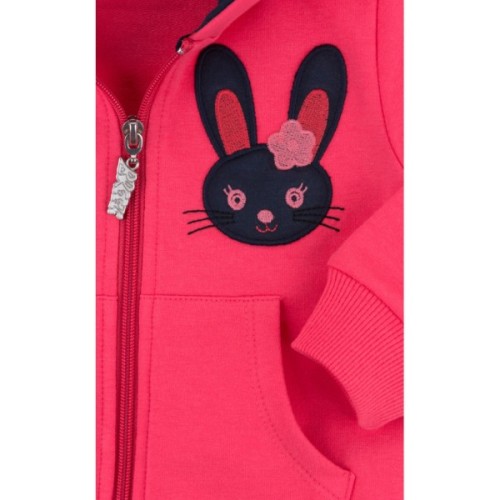 Спортивний костюм дитячий Breeze на блискавці з зайчиком (9617-92G-coral)