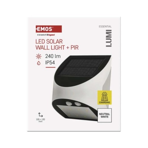 Світильник EMOS 240 лм IP54 4000K PIR (ZG172S)