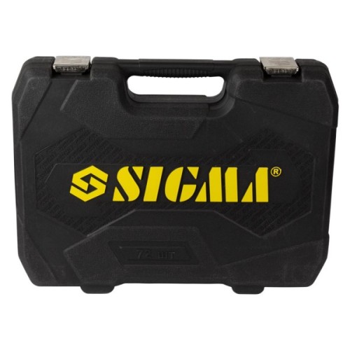 Набір інструментів Sigma насадок торцевих та біт 1/4", 1/2" 72шт CrV mid (6003741)