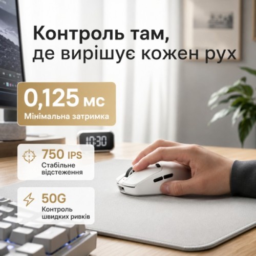 Мишка Thunderobot ML6Pro 8K Tri-mode White (6974511793994)