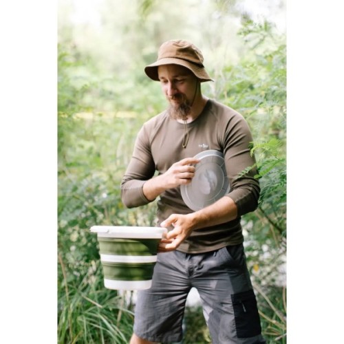 Відро складане Tribe Water Bucket Lid 5 л з кришкою olive (T-FJ-0049-olive)