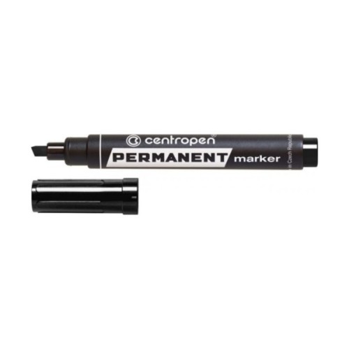 Маркер Centropen Permanent 8576 1-4,6 мм, chisel tip, black (8576/01)
