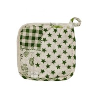 Кухонна прихватка Прованс Печворк зелений Господиня 20х20 см (031502)