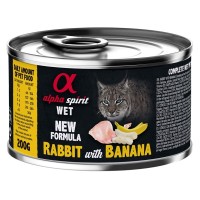 Консерви для котів Alpha Spirit Rabbit With Banana for Adult Cat 200 г (8437015969022)