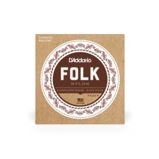Струни для гітари D'Addario Folk Nylon Ball End Silver Wound / Black Treble (EJ32)