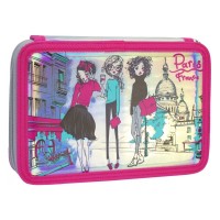 Пенал Cool For School 2 відділення з відворотами Рожевий (CF87283)
