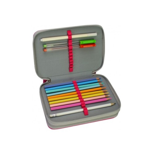 Пенал Cool For School 2 відділення з відворотами Рожевий (CF87283)