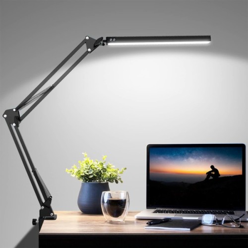 Настільна лампа Eurolamp LED 10W 400Lm 2800-6500K (black) на струбцине (LED-TLS-10W(black))