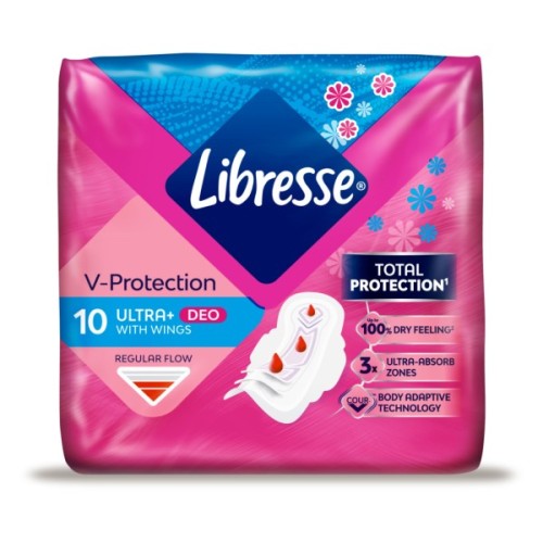 Гігієнічні прокладки Libresse Premium Ultra Normal Soft Deo 10 шт (7322540337938)