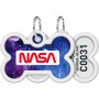 Адресник для тварин WAUDOG Smart ID з QR паспортом "NASA21", кістка 40х28 мм (0640-0148)