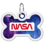 Адресник для тварин WAUDOG Smart ID з QR паспортом "NASA21", кістка 40х28 мм (0640-0148)