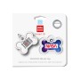 Адресник для тварин WAUDOG Smart ID з QR паспортом "NASA21", кістка 40х28 мм (0640-0148)
