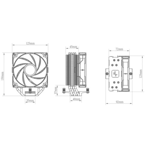 Кулер до процесора Deepcool AG400 LED