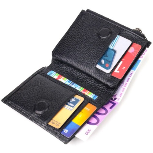 Гаманець Canpellini З натуральної шкіри Чорний (21672)