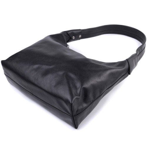 Сумка Shvigel На плече з натуральної шкіри Чорна (22828)