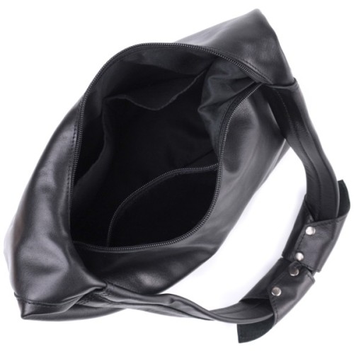 Сумка Shvigel На плече з натуральної шкіри Чорна (22828)