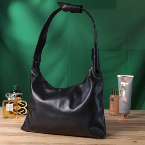 Сумка Shvigel На плече з натуральної шкіри Чорна (22828)