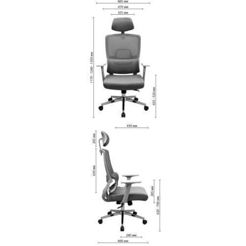 Офісне крісло Richman Вектор Про Хром М-2 Сітка Чорна (R00000053311)